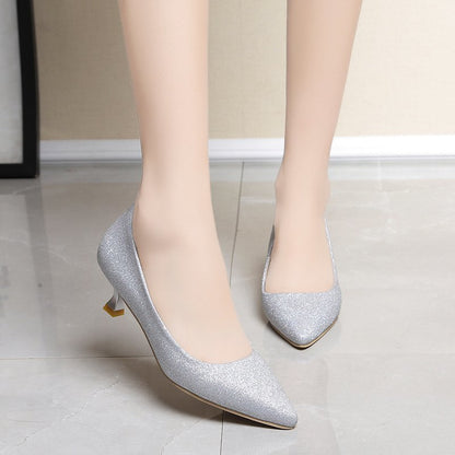 Fashion Low-cut Pointed Heel Shoes For Women