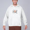 Unisex Drop Shoulder Oversized White Hoodie