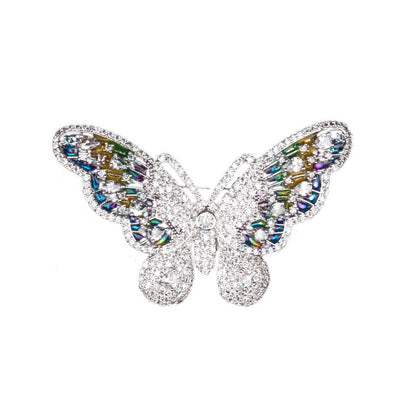 Red Trees Brand High Quality Butterfly Insect Brooches For Women Wedding With Cubic Zirconia Sweater Accessories Brooch Drop