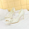 Shallow Mouth Pointed Toe Side Hollow Bow Single Shoes