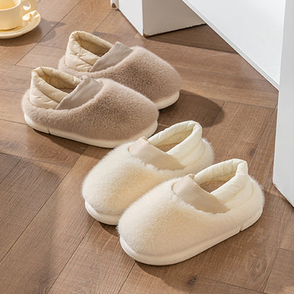 Anti-Slip Winter Slippers Comfortable Warm Plush Flurry Slides Indoor Slippers Floor Cozy Shoes For Women Men Couple