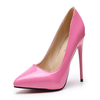 Patent leather sexy stiletto pump commuter shoes