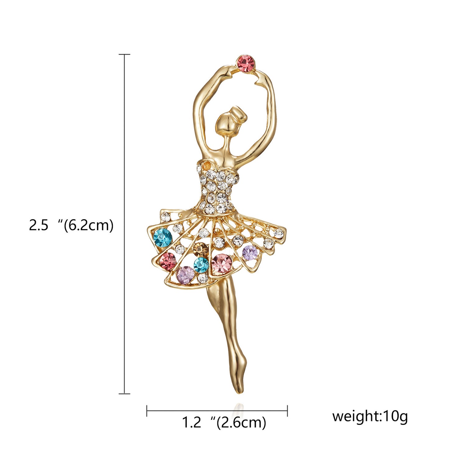 Rhinestone Pearl Dress Dancing Girl Brooches Women Dancer Sports Brooch Pins Gifts