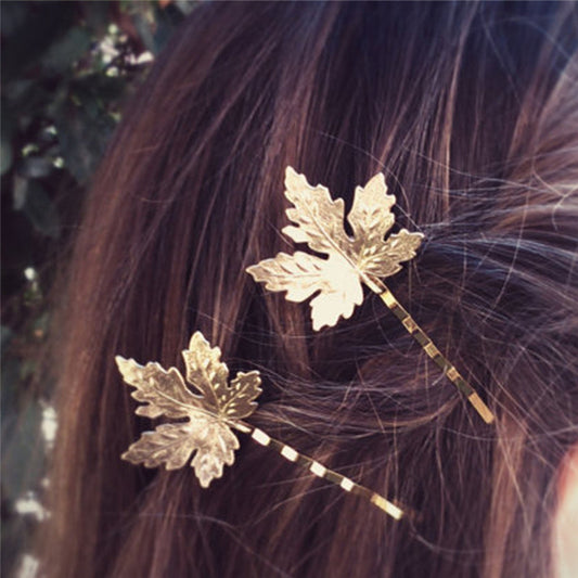 1 Pcs Fashion Metal Leaf Shape Hair Clip Barrettes Women Girls Jewelry Hairpin Bobby Pins Ornament Hair Claws Hair Styling Tool