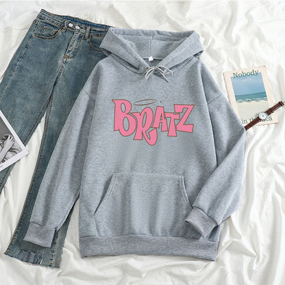 Letter Print Hoodie Unisex Sweatshirt Student Fashion Long Sleeve Hoodie