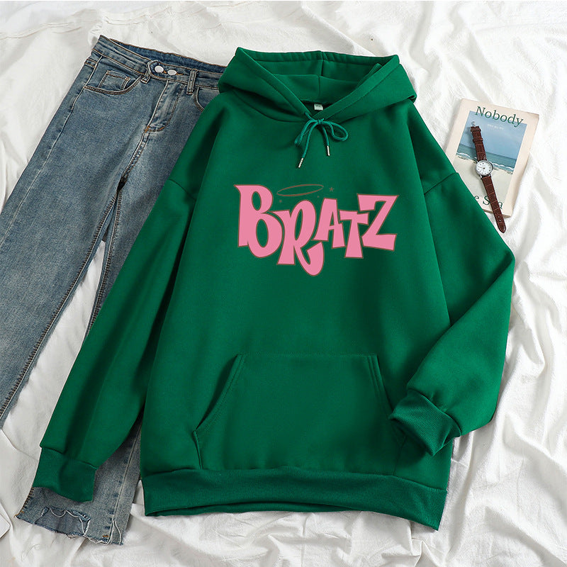 Letter Print Hoodie Unisex Sweatshirt Student Fashion Long Sleeve Hoodie