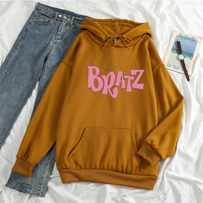 Letter Print Hoodie Unisex Sweatshirt Student Fashion Long Sleeve Hoodie