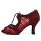 Latin Dance Shoes New Lace High Heels