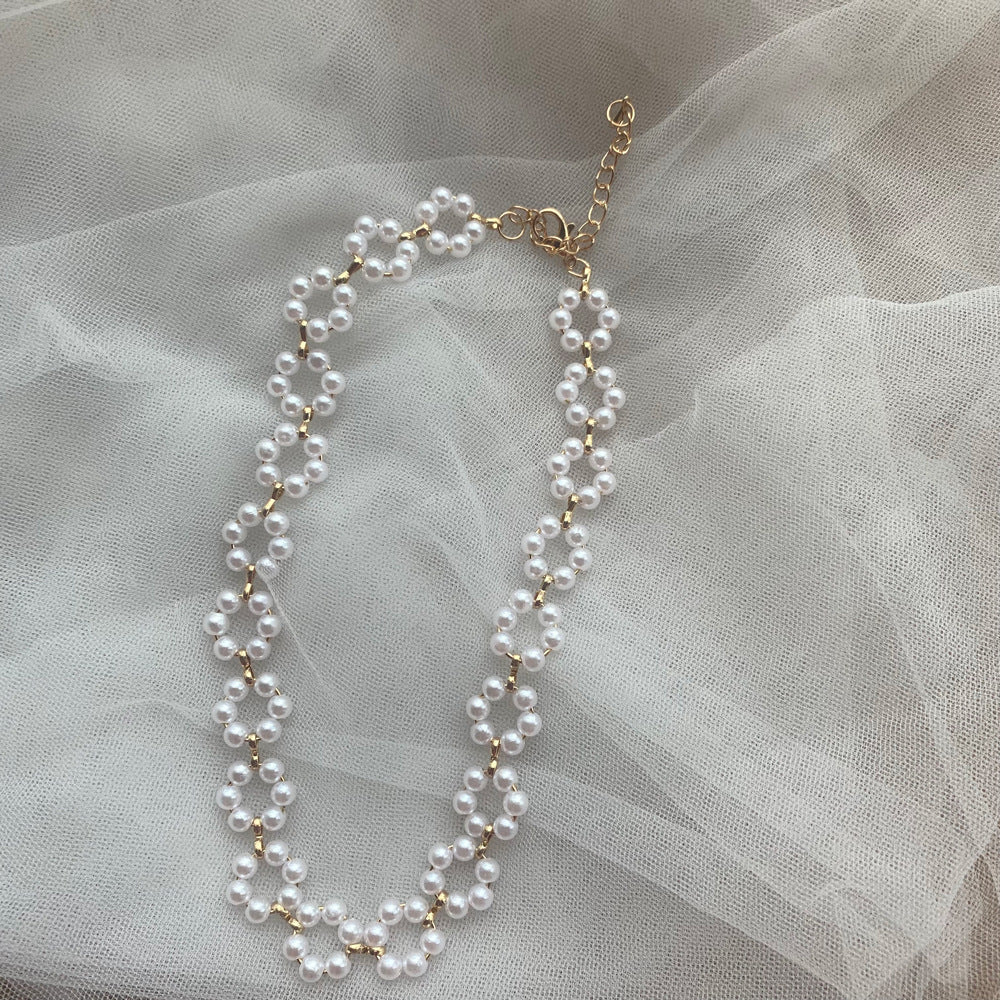 Pearl Necklace Bracelet For Women