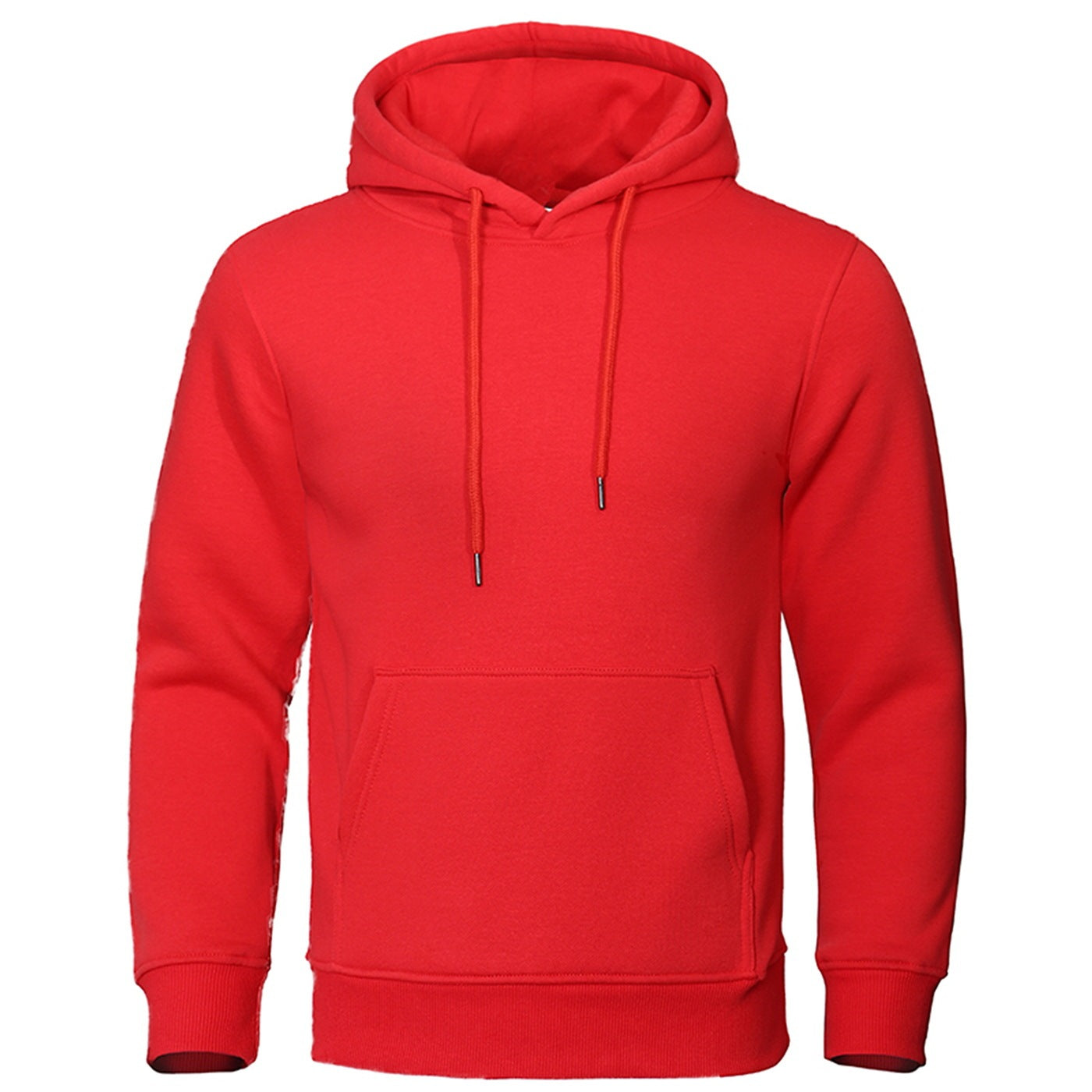 Solid Color Pullover Sweatshirt Spring Fashion Fleece Unisex Hoodie