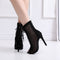 Black Modern High Heel Latin Dance Shoes