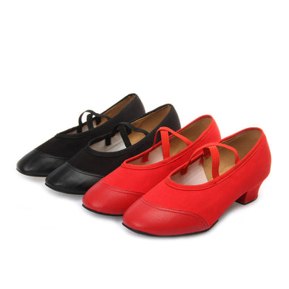 Women's Dance Mid-heel Soft-soled Cloth Shoes