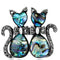 Fashion shell cats Brooches jewelry High Quality glass rhinestone animal pins and brooches for women men suits scarf pins metal