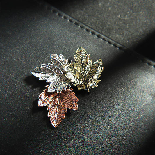 Vintage Maple Leaf Brooches Metal Women