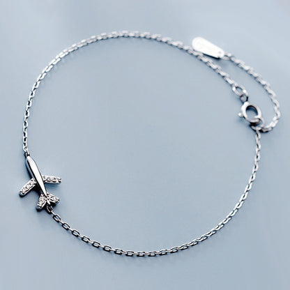 Airplane Bracelet Women 925 Silver Diamond Bracelet