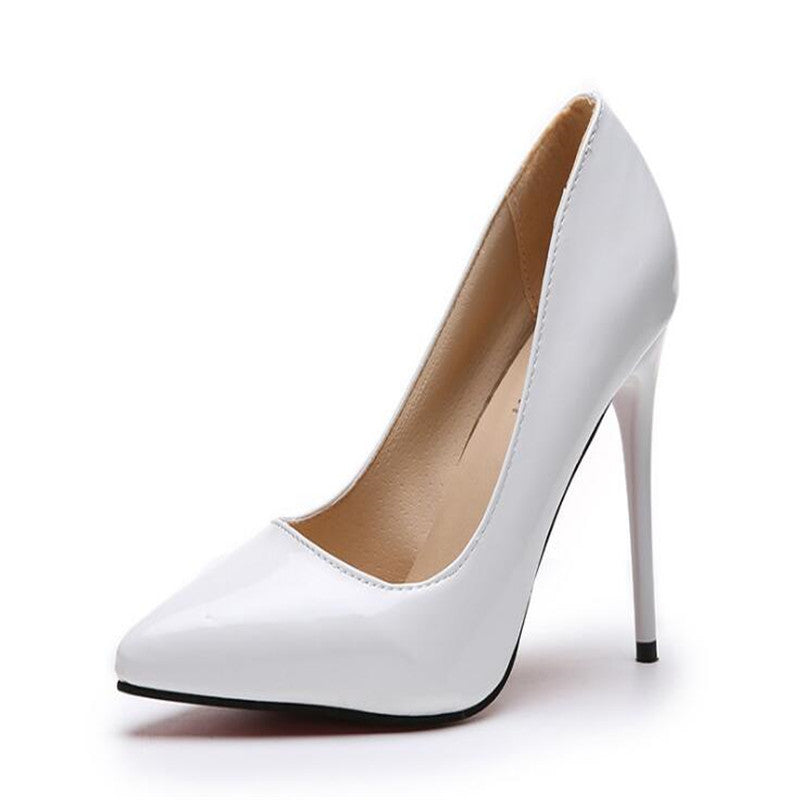 Patent leather sexy stiletto pump commuter shoes