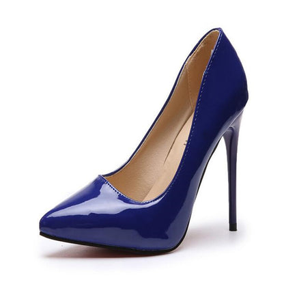 Patent leather sexy stiletto pump commuter shoes