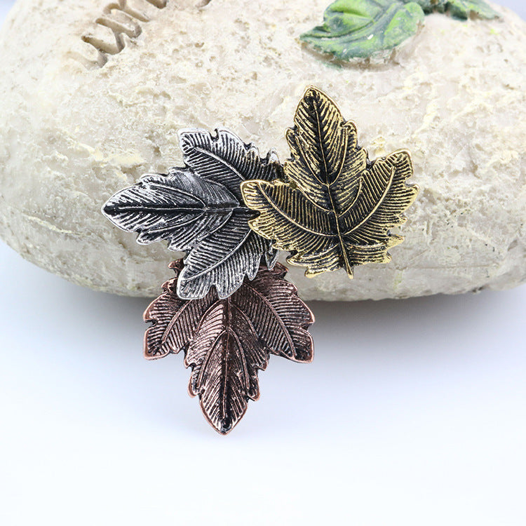 Vintage Maple Leaf Brooches Metal Women