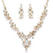 Wedding Women Jewelry Sets Fashion Simulated Pearl Flower Statement Necklace and Earring Set Party Accessories