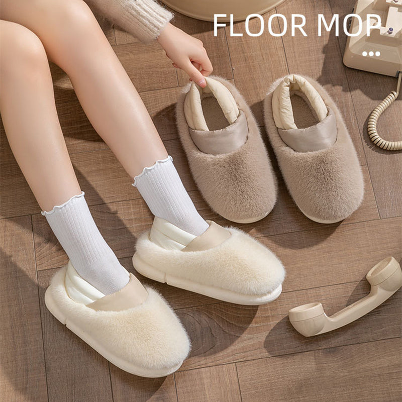 Anti-Slip Winter Slippers Comfortable Warm Plush Flurry Slides Indoor Slippers Floor Cozy Shoes For Women Men Couple