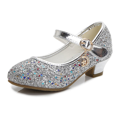 Girls Korean Style Princess Sequin Dance Shoes