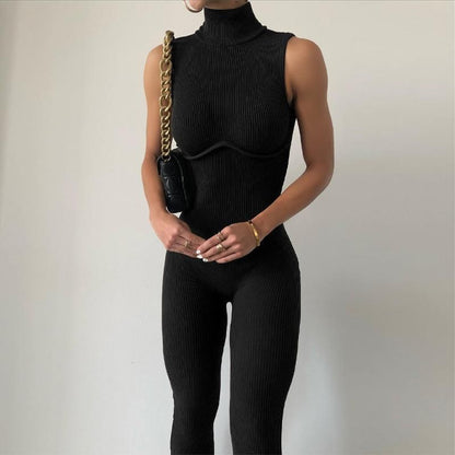 Sleeveless High-necked Yoga Jumpsuit Fashion Sleeveless High Neck Yoga Jumpsuit Women