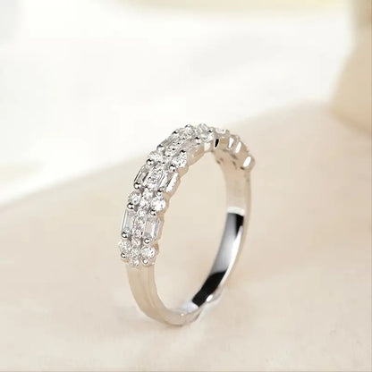 Multilayer Ring Three-layer Fine Circle Line Setting For Women Full Finger Rings Jewelry Gifts