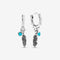 Sterling Silver 925 Earring Heart And Conch Shell Earrings Fit Original 3mm Bracelets Women DIY Jewelry