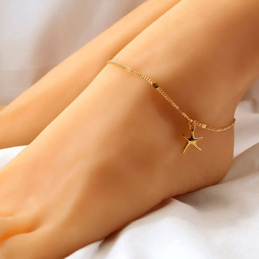 Alloy Starfish Shaped Anklet For Women