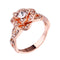 New 18K Rose Gold Plated Diamond Ring For Women