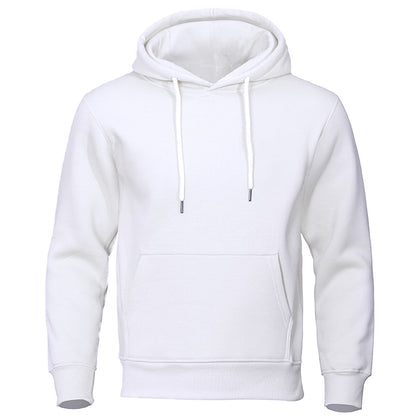 Solid Color Pullover Sweatshirt Spring Fashion Fleece Unisex Hoodie