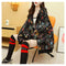 Women Plus Velvet Thick Hooded Hoodies Casual Loose Floral Print