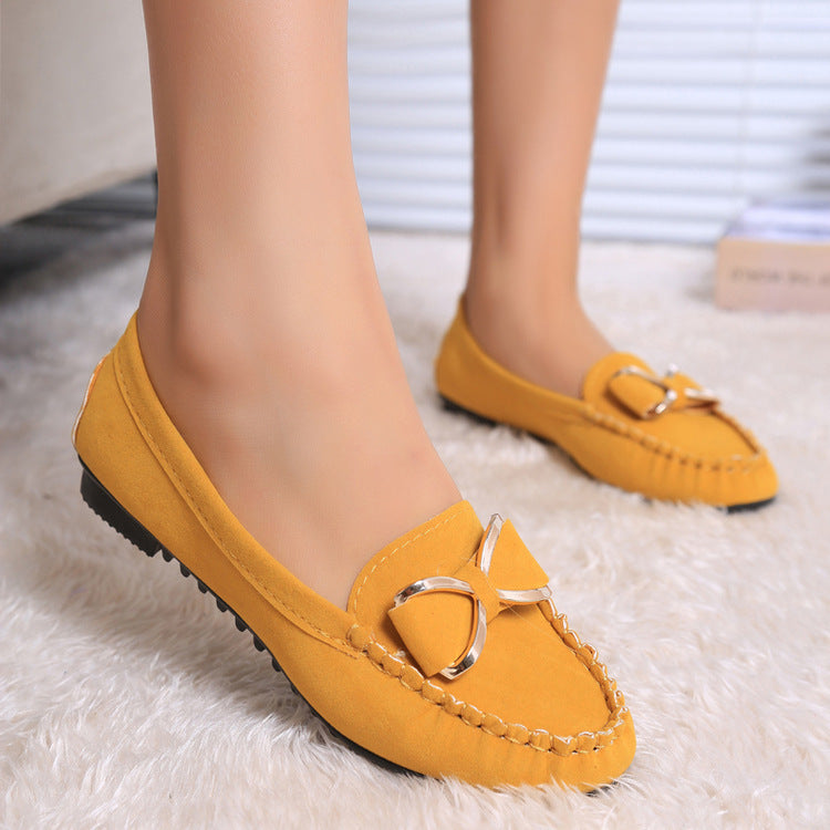 Fashion Bowknot Flats Shoes Women Casual Solid Loafers Cozy Shoes