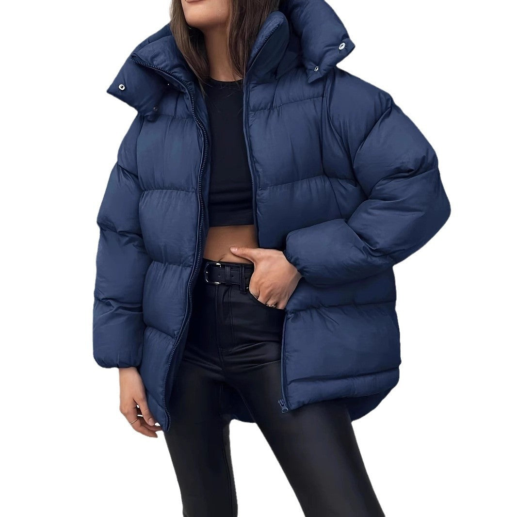 Women's Cotton-padded Jacket Coat Thickened Warm Mid-length Coat