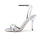 High Heel Stiletto Heel Buckle Strap Open Toe Sexy Silver Thin Strap Sandals