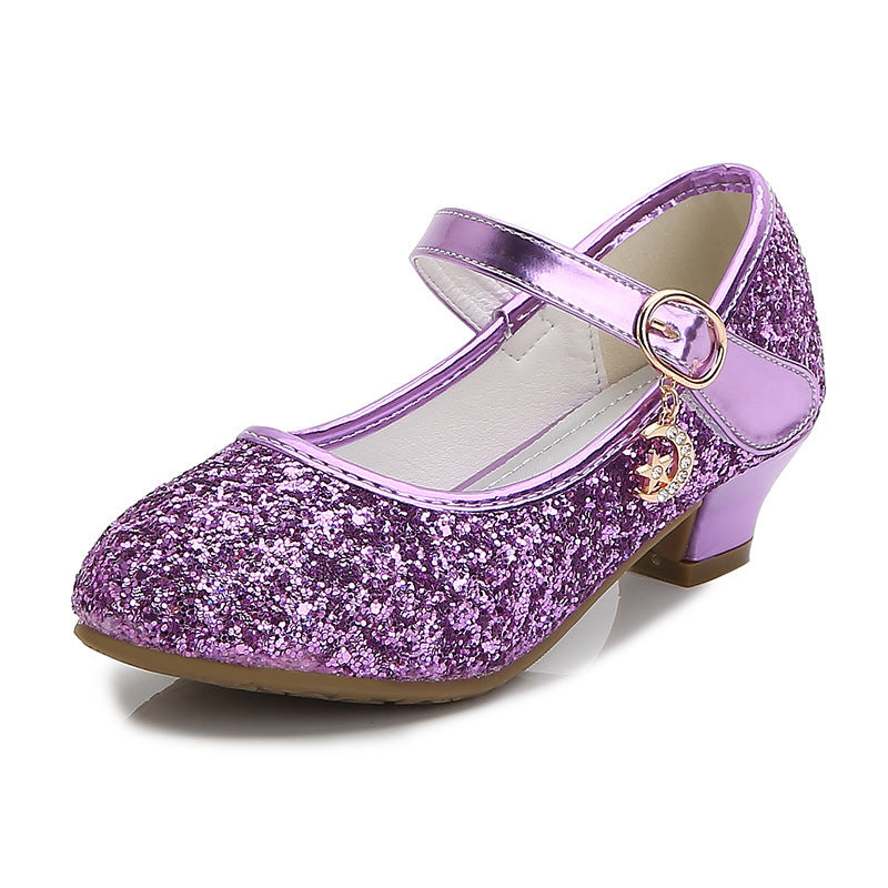 Girls Korean Style Princess Sequin Dance Shoes