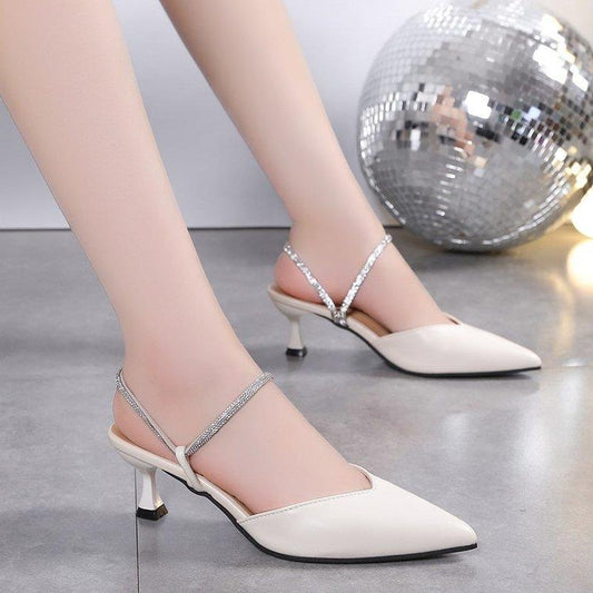 Closed Toe Half Slippers Women's Summer Wear Pointed Toe