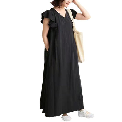 Ruffle Sleeve Dress Loose Slimming Dress Women