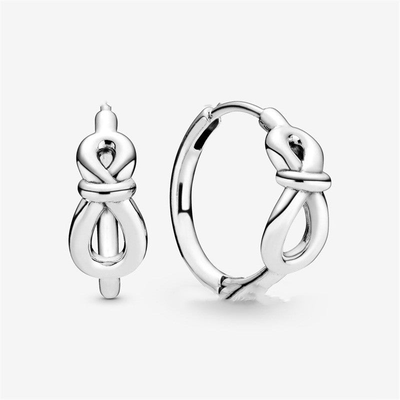 Sterling Silver 925 Earring Heart And Conch Shell Earrings Fit Original 3mm Bracelets Women DIY Jewelry