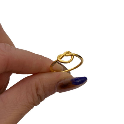 Gold Knotted Ring For Women