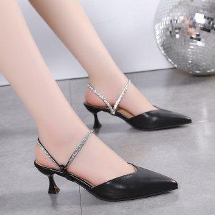 Closed Toe Half Slippers Women's Summer Wear Pointed Toe