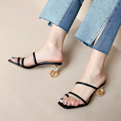 Designer Shoes Profiled Heel Sandals And Slippers Women